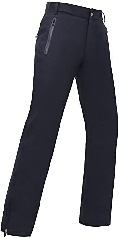 Men’s Golf Pants Waterproof Comfort-Fit Rain Pants Lightweight Breathable Hiking Pants with Pockets