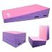 Modern-depo Gymnastics Wedge Mats Folding for Tumbling Home | 71" X 30" X 14" Incline Mat Cheese Wedge with Zip Fastener, Waterproof Vinyl Cover, EPE Foam