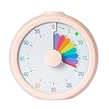 Timer visivo per conto alla rovescia per bambini e adulti, 9,5 x 9 cm, orologio silenzioso per classe, casa e ufficio. Strumento di studio e dispositivo di gestione del con design