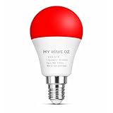 Luz Roja para Dormir E27 – Bombilla LED Roja Nocturna Sin Luz Azul – Luz Roja Noche para Descanso, Relajación y Ambiente – Compatible con Melatonina – Bombilla Roja Dormir (PACK 1 E14 / REDONDA)