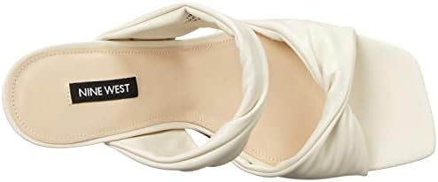 Nine West Women's Seeya Heeled Sandal, Cream, 8.5 | Image 4