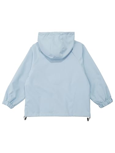 TiaoBug Kids Girls Boys Lightweight Windbreaker Long Sleeve Zipper Hooded Jacket for Camping Hiking Running4