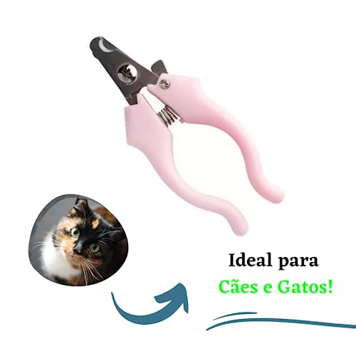 Cortador de Unha PET Para Cães e gatos em Aço Profissional Alicate Com Cabo Ergônomico Trava de Segu