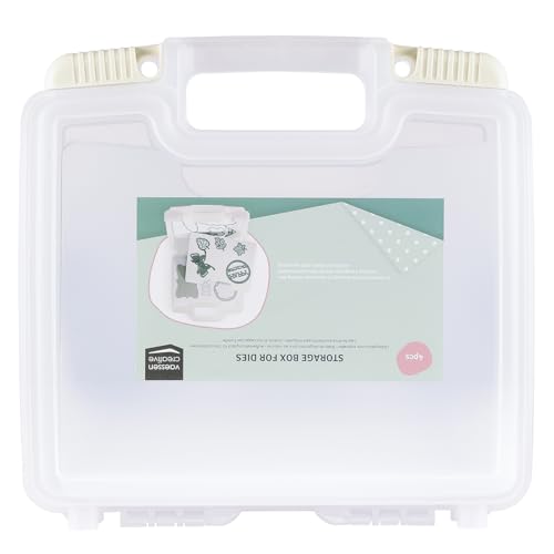 Vaessen Creative Caja de Almacenamiento Magnética, Organiza y Almacena Plantillas de Corte Metálicas, Adornos, Carpetas de Embossing y Otros Suministros de Manualidades 24,5 x 25,4 x 7,5 cm