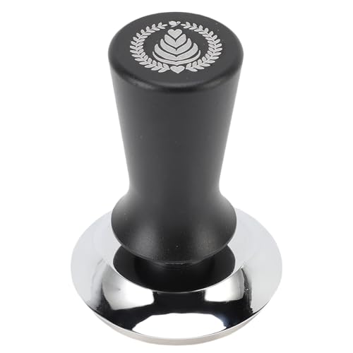 Manomissione del caffè da 58 Mm con Meccanismo di Distribuzione Auto -peso in Acciaio Inossidabile per Strumento di Stampa Calibrata, Tamponamento Uniforme per la Casa del caffè, (BLACK)