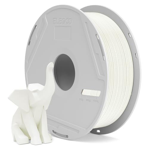 Image of ELEGOO PLA Basic Filament with Reusable Spool White 1KG, 1.75mm PLA 3D Printing Filament 2.2lbs High Dimensional Accuracy, Easy Installation Detachable Spool Fits for Most 3D Printers