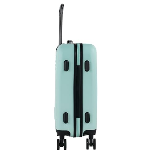 ITACA - Maleta de Cabina 55x40x20 - Maletas De Viaje Cabina Rígidas Trolley con 4 Ruedas Dobles para Avion Ligera Equipaje De Mano Candado de Combinación. Compatible Ryanair, Verde Menta