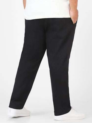 Image of Urbano Plus Men Mid Rise Cotton Regular Fit Casual Chino Pants Stretch