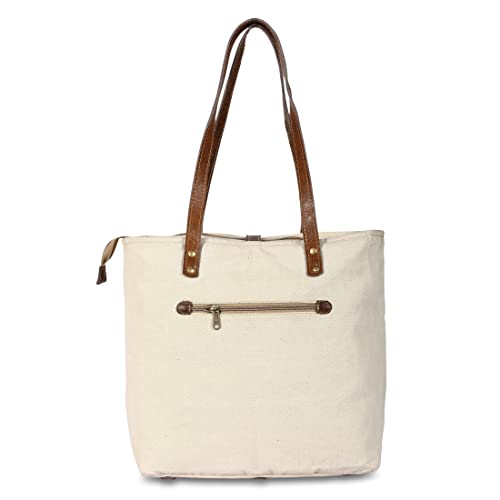 Bolso de lona grande tipo tote para mujer miniatura 4