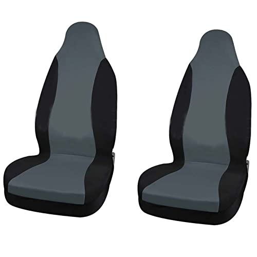 myoseya シートカバー 汎用 カーシートカバー 車シートカバー 前席 メッシュ 通気 防汚 レトロ 上品 おしゃれ バケットシート 自動車 乗用車 車用 カー用品 2個 02_ダークグレー