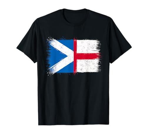 English Scottish Pride A Cool Vintage England Scotland Flag T-Shirt