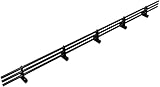 Parotec SCHNEEFANGROHR-Komplettset 3,0 m (300 cm) - für Stehfalzdach: Doppelstehfalz, Winkelstehfalz & Klickfalz (Snapfalz) - Schneefang/Dachlawinenschutz - 3 Rohre, 5 Halterungen - RAL 7016 Anthrazit