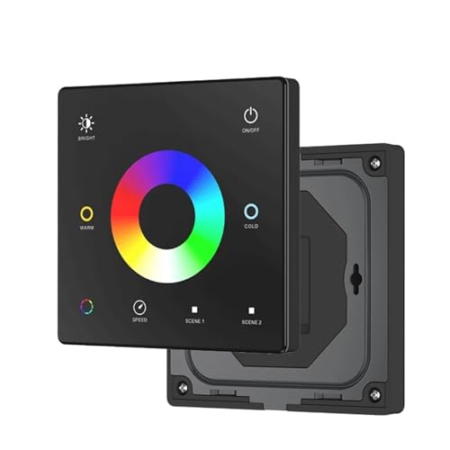 Regulador de intensidad para tira de luces LED RGB control remoto y panel de pared