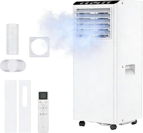👍【Climatizzatore senza unità esterna: facile da spostare】Grazie al design compatto e alle rotelle integrate, questo climatizzatore senza unità esterna si sposta senza sforzo da una stanza all'altra. L'installazione è semplice e rapida: in meno di 10 minuti è già pronto all'uso. La maniglia ergonomica e la funzione di oscillazione garantiscono la massima flessibilità, per un comfort sempre a portata di mano.