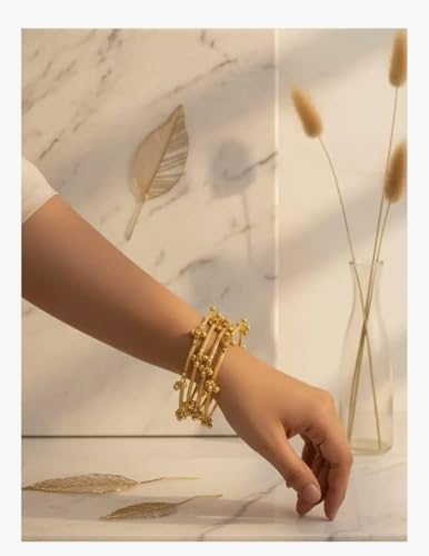 Image of Kashmiri Traditional Bangles Set for Women | Gold Plated /Silver Plated Handcrafted Ghungroo Bangles | Ethnic Bridal Festive Jewellery | Pack of 8