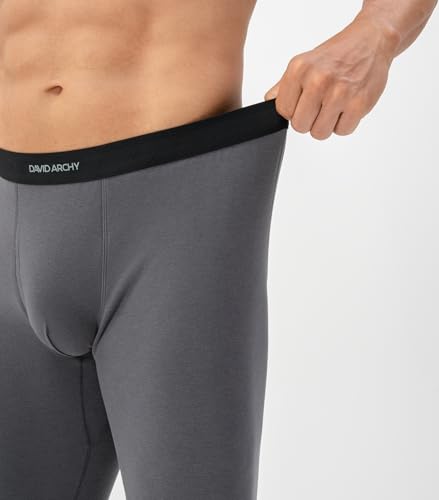 DAVID ARCHY Roupa íntima térmica masculina leve - conforto respirável para clima frio, ideal para us