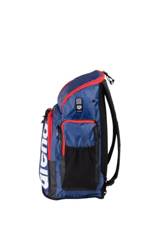 Image of ARENA Spiky III Backpack 45 Swimming Athlete Sports Gym Rucksack Large Training Gear Equipment Swim Bag for Men and Women, 45 Liters, Navy /Red /White