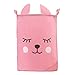 XYDZ Kosz na pranie dla dzieci, składany kosz do przechowywania z tkaniny, uroczy organizer, duży składany kosz do domowej szafy, na ubrania, torba do przechowywania zabawek, stylowy - różowy królik