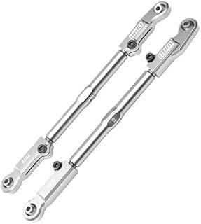 Aluminum 7075-T6 + Stainless Steel Rear Camber Links for Traxxas 1/8 4WD Sledge Monster Truck 95076-4 Upgrades - Silver