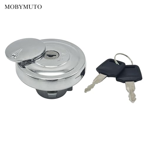 Image of Gas Fuel Tank Cap Gas Locking Cap Lid Cover with 2 Keys for Yamaha SR400 XV1600 XVS125 XVS250 XVS650 XVS950 XVS1100 XVZ1300 XV1700 V-Star Motorcycle Fuel Gas Tank Cap Key kit