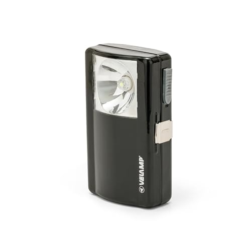 VeLamp ID72LED Lampe de Poche LED Métallique, 4, 5V, Noire