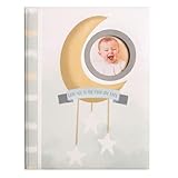 C.R Gibson B2-23934 Love You to The Moon and Back Gender Neutral Baby Memory Book, 8.8'' W x 11.2'' H
