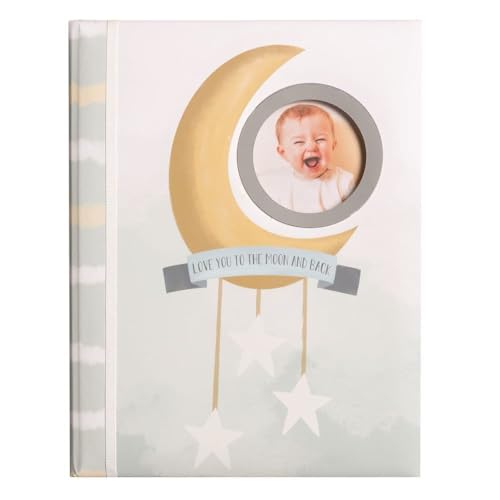 Image of C.R Gibson B2-23934 Love You to The Moon and Back Gender Neutral Baby Memory Book, 8.8'' W x 11.2'' H