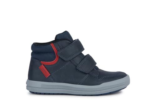 Geox Garçon J Arzach Boy Basket, Navy Red, 30 EU