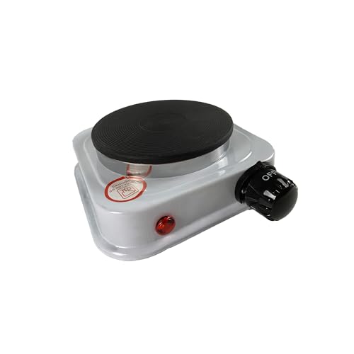 TEMPO DI SALDI Mini Fornello Elettrico da 500 Watt Piastra Ghisa per Viaggio Campeggio 108 mm