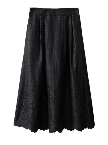 Jupe midi en soie pour femme Xiangyunsha chic avec découpe floral 191