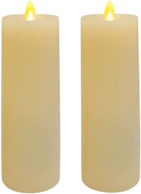 Set of 2 Flameless Votive Candles LED Moving Flame