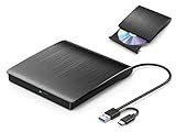 cd dvdドライブ 外付け USB3.0 Type-C USB-A両対応 薄型 軽量 ポータブル CD/DVD読取 書込対応 Windows11/10/8/7 Mac OS Linux対応 ノートPC/デスクトップ対応