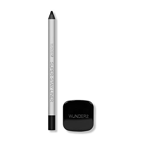 WUNDER2 SUPER-STAY LINER Makeup Eyeliner Pencil With Cosmetic Sharpener Long Lasting Waterproof Eye Liner, Color Essential Black Matte