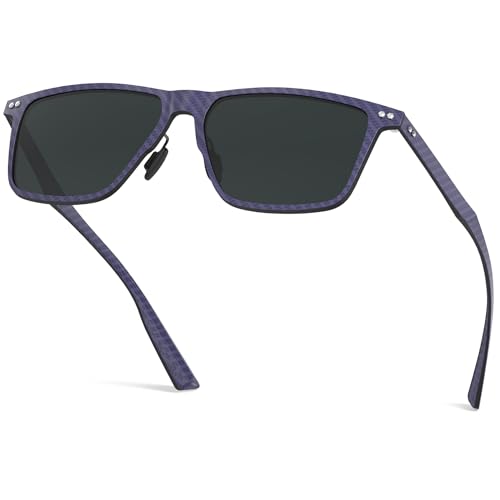 Image of ANYLUV Mens Sunglasses Polarized Upgraded Carbon Fiber Temple Sun Glasses Fashion Driving with UV Protection