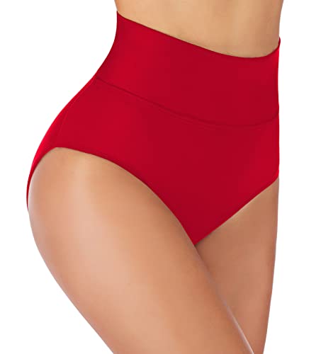 Image of Women's Bathing Suit Bottoms Full Coverage Ruched Bikini Tankini Bottom Swimsuit Brief