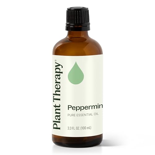 Plant Therapy Peppermint Essential Oil 100 mL (3.3 oz) 100% Pure, Undiluted, Natural Aromatherapy for Diffuser & Topical Use, Digestion, Respiratory, & Massage, Peppermint Oil for Skin & Hair