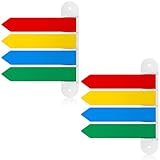 BBTO 2 Pcs Exam Room Flags Pack 7 Inches Long Door Flags Primary Colors Chamber Room Status Indicators Signal Sign for Doctors Offices Hospitals and Clinics Supplies