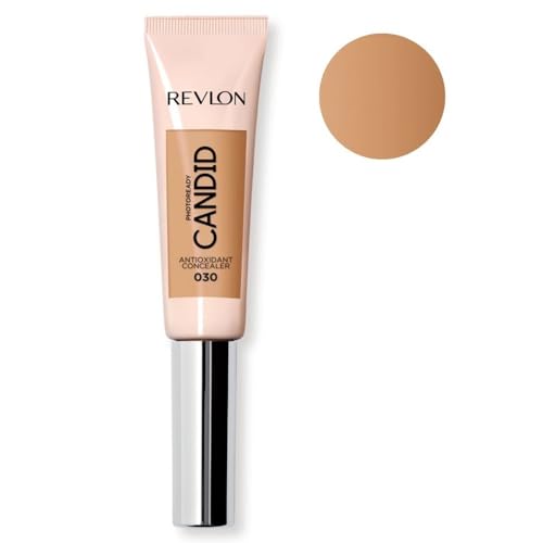 Concealer Stick by Revlon, PhotoReady Candid Face Makeup with Anti-Pollution & Antioxidant Ingredients, Longwear Medium-Full Coverage Infused with Caffine, Natural Finish,Oil Free, 030 Light Medium, 0.34 Fl Oz