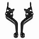 Keenso Motorrad Bremshebel, 1 Paar Motorrad Doppelscheiben CNC Aluminiumlegierung Motorrad Modifikation Doppelscheiben Bremshebel für Motorräder, Roller, E-Bike (Schwarz)