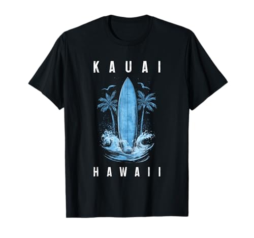 Souvenir vintage per surfisti sulla spiaggia di Kauai Hawaii Maglietta