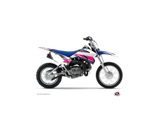 Kit deco moto cross stripe TTR 90 rosa resistente para renovación de carenado