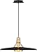 Eurofase 31867-023 Legend Plated Metal Shade Crystal Pendant Light, 1-Light 60 Watt, 8"H x 19"Dia, Black