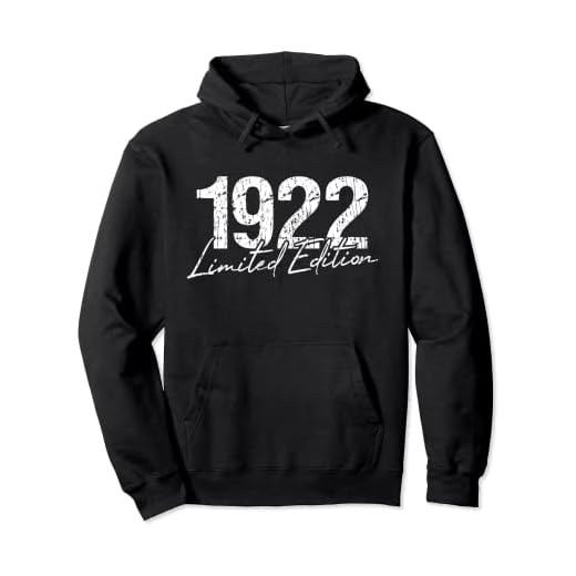 Cumpleaños 1922 Edición limitada Regalo Usado Grunge Vintage Sudadera con Capucha