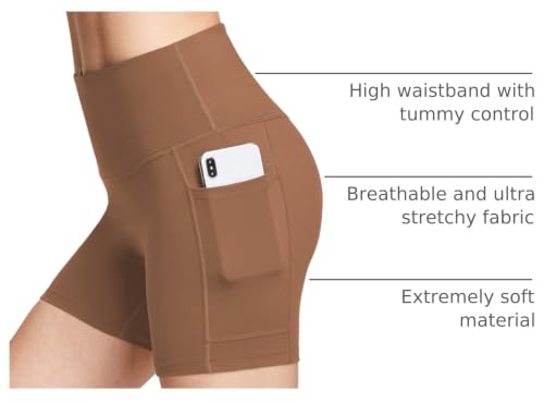 Image of baleaf Women's 8 inch / 5 inch / 3 inch Biker Shorts High Waist Yoga Workout Gym Running Volleyball Spandex Shorts with Pockets