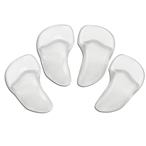 ULTNICE 2 Pairs of Silicone Gel Orthotic Arch Pad Insole Flat Foot Care Relieve Pain Insole