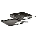 All-Clad Essentials Grill and Griddle Set, 11 In, Grey
