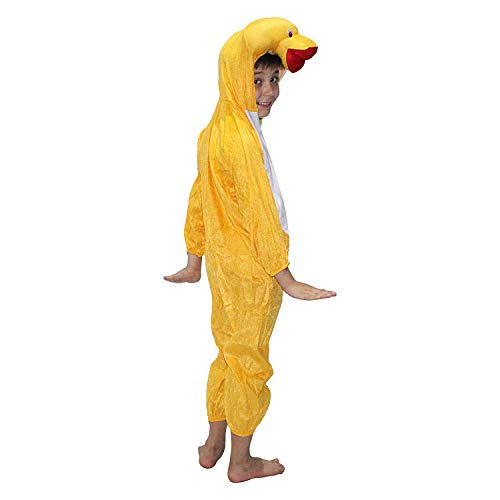 Image of Kaku Fancy Dresses Fleece Duckling Bird Costume For Kids - Yellow, 3-4 Years | Animal Fancy Dress For Boys & Girls