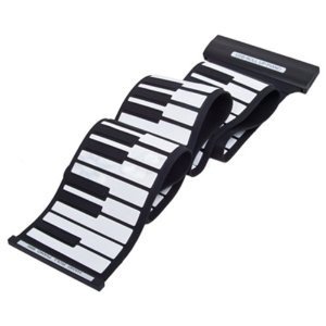 Teclado de piano electrónico portátil, 88 teclas, MIDI estándar, de silicona suave, rollo flexible Cover