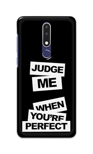 Image of Printed Hard Back Cover for Nokia 3.1+ Plus Back Cover (Judge Me Quote) -190724(DP)