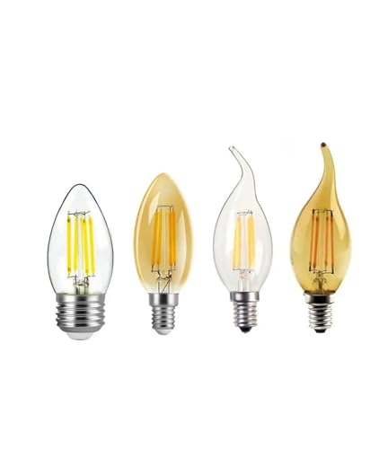 Ampoule LED C35L 6W dorée crée une ambiance chaleureuse au salon